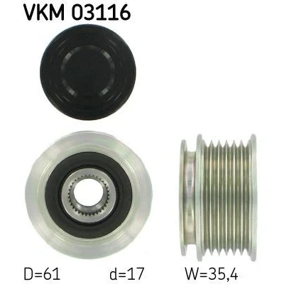 Afbeelding van Skf Vrijloop koppeling dynamo VKM 03116