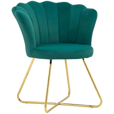 Afbeelding van HOMCOM Accentstoel 69x64x80cm Polyester Donkergroen