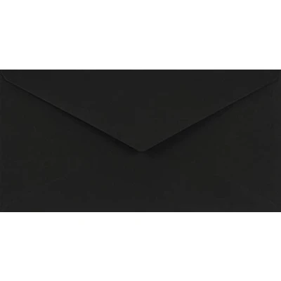 Afbeelding van Netuno 100 lange zwarte enveloppen DL 110 x 220 mm 115 g Sirio Color Nero gekleurde decoratieve elegante voor brieven uitnodigingen begrafenis Kerstmis wenskaarten