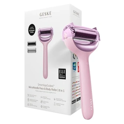 Afbeelding van GESKE SmartAppGuided™ MicroNeedle Face &amp; Body roller 8 in 1 Derma Elektrische Microneedling Naaldroller Schoonheidsroller