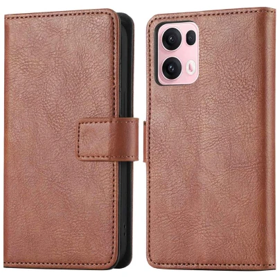 Afbeelding van imoshion Hoesje Geschikt voor Oppo Reno 13 Pro Luxe Bookcase Bruin