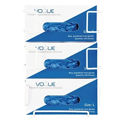 Image de Distributeur 3 Niveaux pour Gants Jetables Vogue Acier 260x105x360mm
