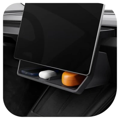 Afbeelding van Spigen Tesla Model 3 Highland 2024, onder scherm, opbergvak voor middenconsole, organizer, accessoires binnen, intelligente opslag accessoires, carbon editie
