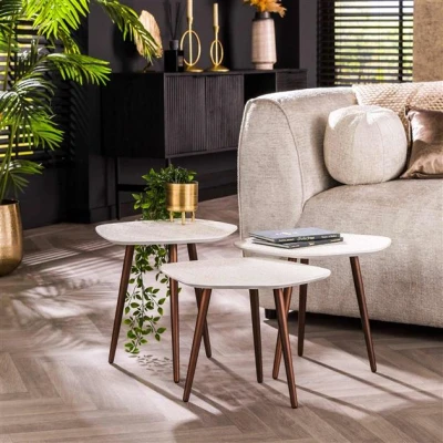Afbeelding van Hoyz Collection Salontafel Point Stone Set van 3