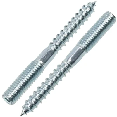 Afbeelding van AERZETIX C75873 12 stuks dubbele schroefdraadschroeven M8 x 70 mm schroefdraadbouten staal