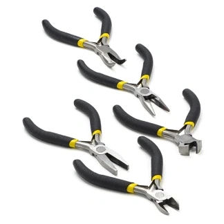 Afbeelding van Tangenset Toolland 5 stuks (Telefoontang, Puntbektang, Platbektang, Zijkniptang, Kopkniptang)