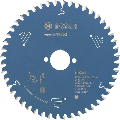 Afbeelding van Bosch Accessories Expert for Wood 2608644034 Cirkelzaagblad 180 x 30 1.6 mm Aantal tanden: 48 1 stuk(s)