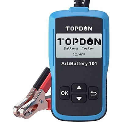 Afbeelding van TOPDON AB101 100 2000 CCA Auto batterijtester 12 V op het startsysteem, laadanalysegereedschap voor auto/SUV/lichte vrachtwagen met Franse handleiding (PDF)