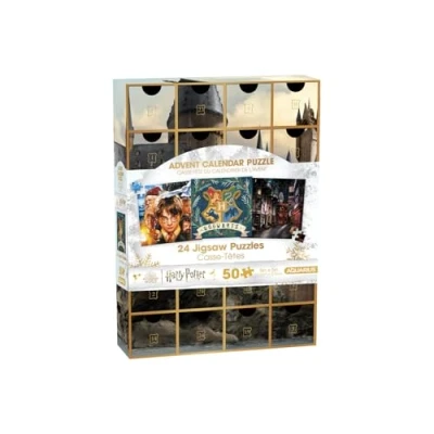 Afbeelding van Aquarius Harry Potter adventskalender (24 puzzels/50 stukjes), officieel gelicentieerd product en verzamelobjecten, 12,7 x cm