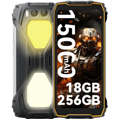 Afbeelding van Blackview BV7300 Outdoor Smartphone 15000mAh 18(6+12)GB+256GB Dual 800LM Campingverlichting 50MP Nachtzichtcamera IP68/NFC Geel