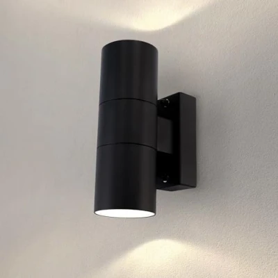 Afbeelding van Ledvion Wandlamp, Buitenlamp, Buiten Verlichting, Tuinverlichting, LED Lamp, Up &amp; Down Telesto, Zwarte GU10 fitting