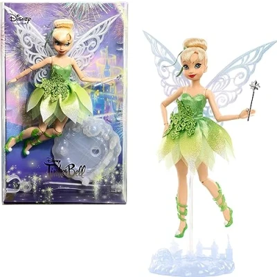 Afbeelding van Mattel Disney Disney100 pop met scharnier, fee, belletje, verzamelaar, glittervleugels, sokkel inbegrepen, om te verzamelen, speelgoed voor kinderen, vanaf 3 jaar, HLX67