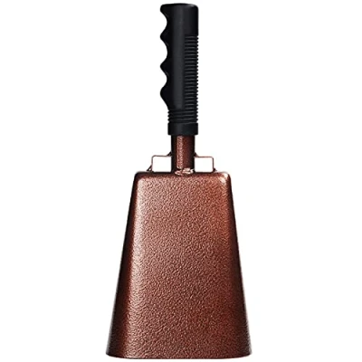Afbeelding van Belle Vous Stalen Metalen Cowbell met Handvat 27,5 cm Luid Percussie Instrument Bel Herriemakers Muziekale CowBells voor Roepen &amp; Aanmoediging op Sport Evenementen en Voetbal Wedstrijden