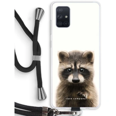 Afbeelding van Case Company® hoesje met Koord geschikt voor Samsung Galaxy A71 Rocco Telefoonhoesje Zwart Bescherming aan alle Kanten en Over de Schermrand