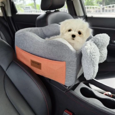 Image de VEVOR Siège d&#039;auto pour chiens petits animaux de compagnie 3,6 kg gris foncé