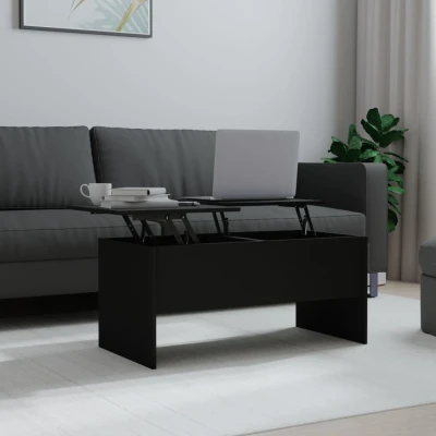 Afbeelding van Salontafel 102x50,5x46,5 cm bewerkt hout zwart