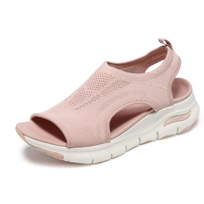 Afbeelding van Skechers Arch Fit City Catch Dames Sandalen Beige Maat 36