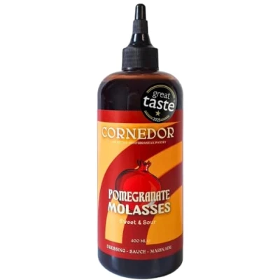 Afbeelding van CORNEDOR Granaatappelmelasse 400 ml dressing met siroop, saus, marinade, zoet en zuur, granaatappel, 100% zonder toegevoegde suiker, toevoegingen