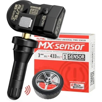 Afbeelding van Autel TPMS sensor 1 MX met dubbele frequentie, 100% programmeerbare bandensensor, werkt TS408S TS501 Pro TS508WF TS601 gereedschap (persbericht, rubberen ventiel)