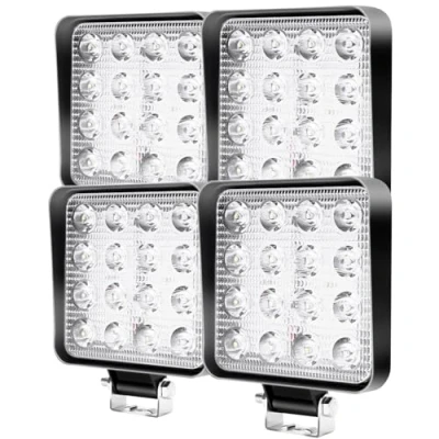 Afbeelding van CCLIFE Led werklamp, 12 V, verstelbaar, 4 x ledlampen, 48 W, tractor, auto, offroad, waterdicht, 6000 K, stuks, 13 11 2 cm, voor graafmachine, SUV, UTV, MTB CushHom