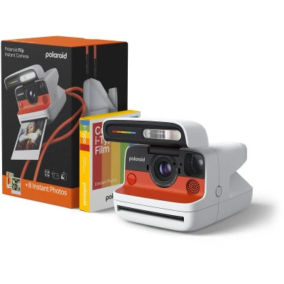 Afbeelding van Polaroid Instant Camera Flip White + Color Film Bundle (8 Photos)