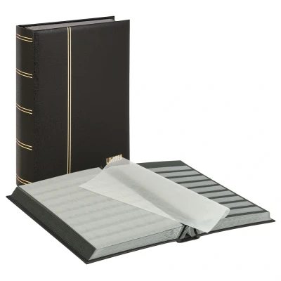 Afbeelding van Lindner Elegant, Insteekalbum A4 60 bladzijden (zwarte) 9 stroken Zwart afm: 230x305x58 per st.