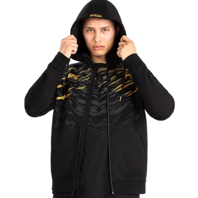 Afbeelding van Venum UFC Authentic Fight Night 4.0 Replica MENS Hoodies FULL ZIP Sweater met rits, Heren, Maat: Small, Black/gold