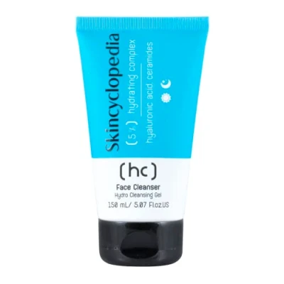 Afbeelding van Skincyclopedia HC Face Cleanser Hydro Cleansing gel GEZICHTSREINIGER 5% HYDRATEREND COMPLEX met HYALURONZUUR, CERAMIDEN, NIACINAMIDE en GLYCERINE 150ml helpt bij uitdroging beschadigde barrièrefunctie