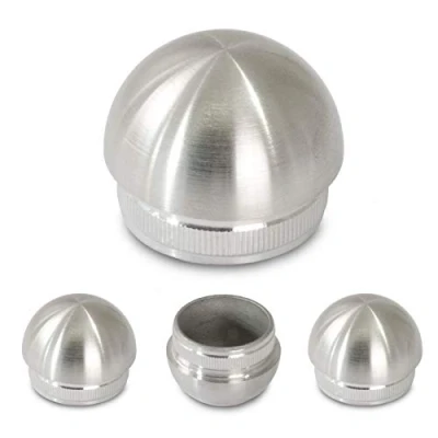 Afbeelding van Eindkappen van roestvrij staal V2A, stop voor leuningbuis, 42,4 mm (rond, hol, diameter mm)