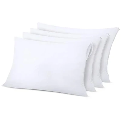 Afbeelding van Utopia Bedding Waterdichte Kussenbeschermer, 30 x 50 cm, 4 stuks, kussenslopen met ritssluiting, kussensloop tegen bedwantsen