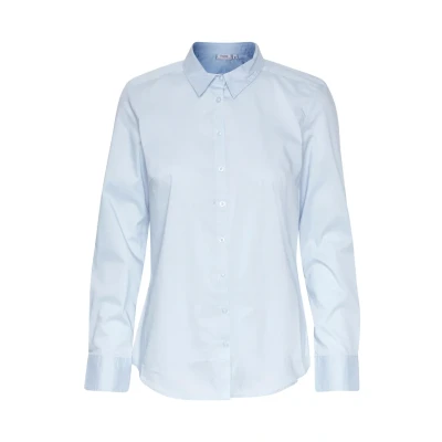 Afbeelding van Fransa Frzashirt 1 Shirt Overhemdblouse, Dames, Maat: Large, (noos) cashmere blue