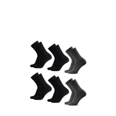 Afbeelding van Danish Endurance 6 PACK Classic Sokken, Heren, Maat: 39 42, Black/grey