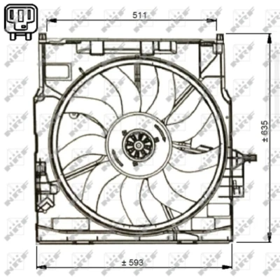 Afbeelding van Koelventilatorwiel NRF 47734