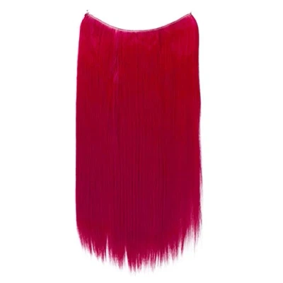 Afbeelding van PPRETTYSHOP 50cm 1 Inslagverlenging Met Elastische Band Haarverlenging Haarstukje Glad Hittebestendig Rood E109