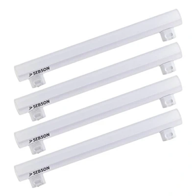 Afbeelding van SEBSON® 4 x ledlampen S14S 30 cm, W (vervangt 35 W), 400 lm, 150 graden, warm wit