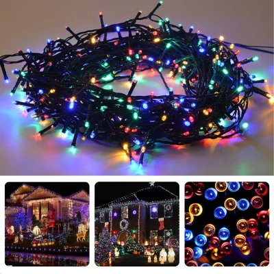 Afbeelding van Cheqo® Kerstverlichting Kerstboomverlichting Kerstlampjes 1000 LED 20M Voor Binnen en Buiten Timer Veelkleurig 8 Lichtfuncties Lang Snoer Multicolor Gekleurde Sfeerverlichting Feestverlichting