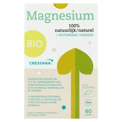 Afbeelding van Cressana magnesium zeesla extract BIO Bevat dat helpt vermoeidheid verminderen 60 vegan capsules