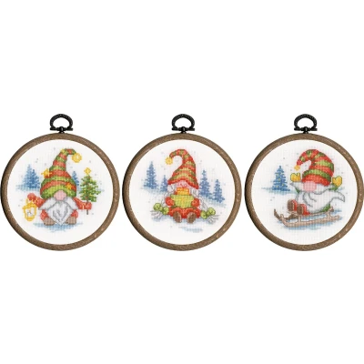 Afbeelding van Vervaco Miniatuur kit Gnomes set van 3 PN 0203241