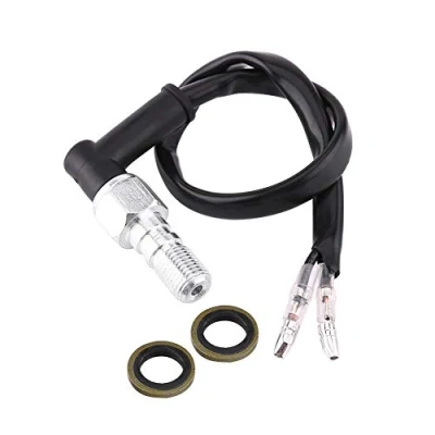 Afbeelding van hydraulische remschakelaar, Keenso universele motorfiets achterrem drukschakelaar met sluitringen M10 x 1,25 1 mm (M10 1)