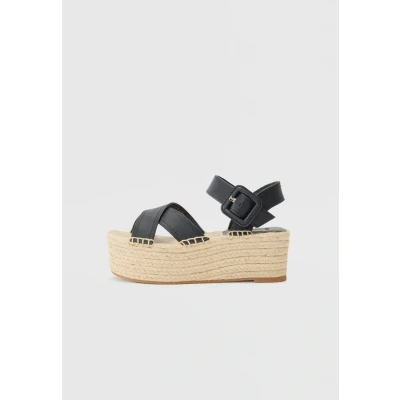 Afbeelding van BOSS Machica Sandalen met enkelbandjes, Dames, Maat: 41, Black Leer