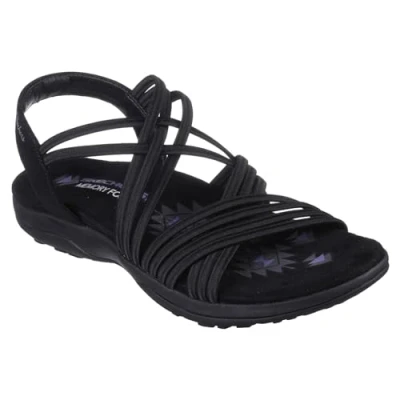 Afbeelding van Skechers Reggae Slim Sunnyside 163185 BBK, Vrouwen, Zwart, Sandalen, maat: 36