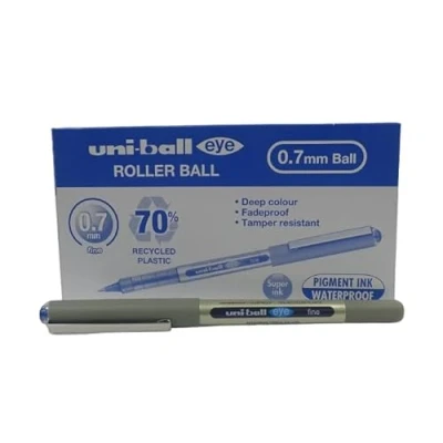 Afbeelding van Rollerpen uni ball eye eco 157e m blauw 12 stuks