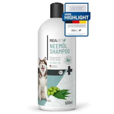 Afbeelding van ReaVET Neemolie shampoo voor Honden Hydraterende verzorging alle rassen en vachttypes 500ml