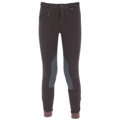 Afbeelding van HKM Rijbroek Penny Easy Softline Knievlak Donkergrijs 134