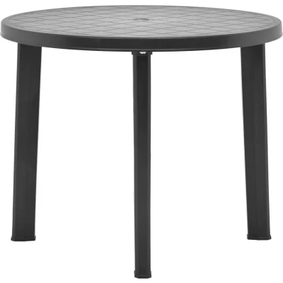 Afbeelding van Tuintafel 89 cm kunststof antraciet