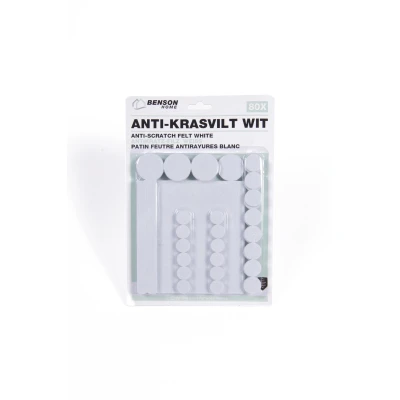 Afbeelding van Benson Anti Krasvilt Wit Diverse Maten 80 stuks