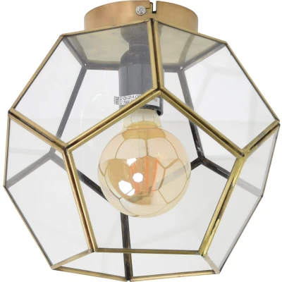 Afbeelding van Plafondlamp Geo Ø20 x 20 brass antique