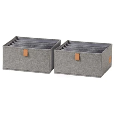 Afbeelding van Store It Lade mandje grijs kledingkast Large 6 vaks (2 stuks)