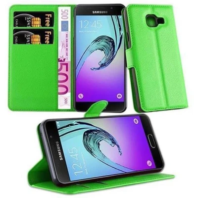 Afbeelding van Cadorabo Hoesje geschikt voor Samsung Galaxy A3 2016 in MUNT GROEN Beschermhoes met magnetische sluiting, standfunctie en kaartvakje Book Case Cover Etui