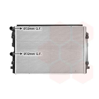 Afbeelding van VAN WEZEL 58012727 Radiateur Aluminium 648 446 16 Koelribben gesoldeerd VOLKSWAGEN: Polo VI